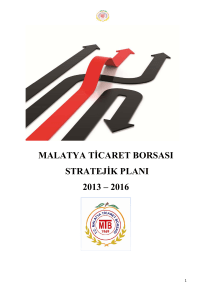 malatya ticaret borsası stratejik planı 2013 – 2016