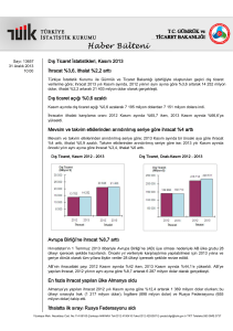 Dış Ticaret İstatistikleri-(Kasım 2013
