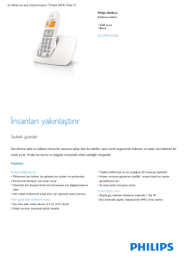 Product Leaflet: 1000 serisi Beyaz Kablosuz telefon