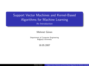 Support Vector Machines and Kernel