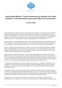 İslam inkılâbı Rehberi: “Terörist akımlara karşı mücadele yolu, İslami