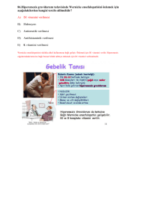 86.Hiperemezis gravidarum tedavisinde Wernicke ensefalopatisini