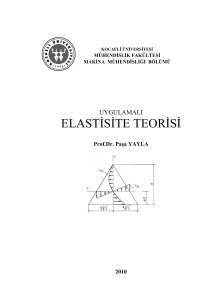 elastisite teorisi - Kocaeli Üniversitesi