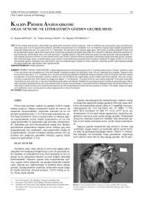 kalbin primer anjiosarkomu - Turkish Journal of Pathology