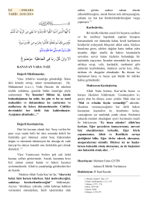 24/01/2014 KANAYAN YARA: FAİZ Değerli Müslümanlar, Yüce