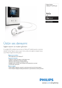 SA2RGA02S/02 Philips FullSound™ ile MP3 çalar