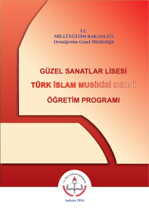 güzel sanatlar lisesi öğretim programı türk islam musikisi dersi