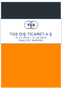 Faaliyet Raporu - TGS Dış Ticaret A.Ş