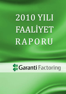 Garanti Factoring 2010 Faaliyet Raporu