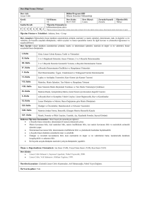 Lineer Cebir Bölüm/Program/ABD Bilişim Sistemleri Mühendisliği