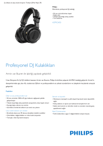 Product Leaflet: Mikrofonlu profesyonel DJ kulaklığı