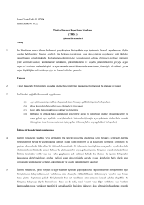 Türkiye Finansal Raporlama Standardı (TFRS 3) İşletme