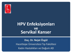 HPV Enfeksiyonları Servikal Kanser