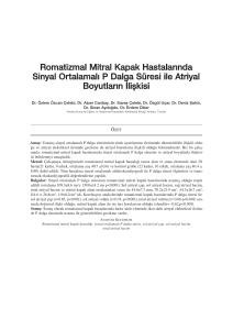 Romatizmal Mitral Kapak Hastalarında Sinyal