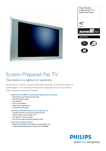 42HF9442/12 Philips profesyonel flat TV ve Dijital Kristal Netlik