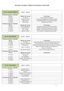 2014-2015 tasarım 1 öğrencđ danışman lđstelerđ