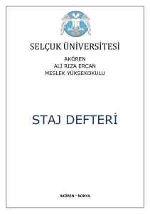staj defteri - Selçuk Üniversitesi