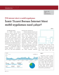 İzmir Ticaret Borsası İnternet Sitesi mobil uygulaması nasıl çalışır?
