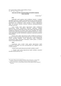M.Ü Atatürk Eğitim Fakültesi Eğitim Bilimleri Dergisi Yıl: 1997, Sayı