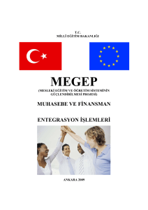 MEGEP – Entegrasyon İşlemleri Modülü