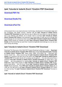 Ipek Yolunda br tedarik Zinciri Yönetimi PDF