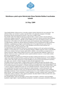 Kürdistan eyaleti aşiret liderlerinin İslam İnkılabı Rehberi