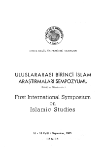 First International Symposium on Islamic Studies