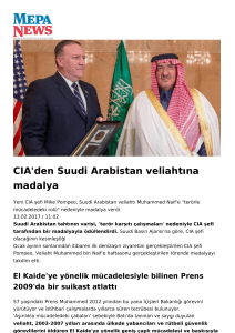 CIA`den Suudi Arabistan veliahtına madalya
