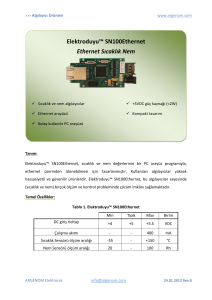 Elektroduyu™ SN100Ethernet Ethernet Sıcaklık Nem Algılayıcı