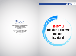 2015 yılı türkiye ilerleme raporu ikv özeti