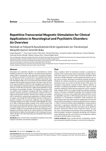 Repetitive Transcranial Magnetic Stimulation for Clinical