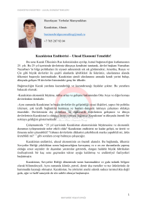 Kazakistan Endüstrisi – Ulusal Ekonomi Temeldir!