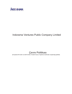 Indorama Ventures Public Company Limited Çevre Politikası