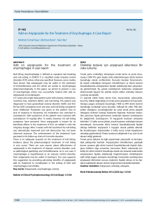 Add on Aripiprazole for the Treatment of Onychophagia: A Case