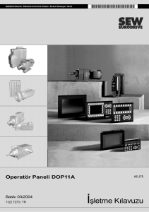 Operatör Panelleri DOP11A / Klavuzlar / 2004-03 - SEW