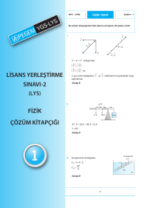lisans yerleştirme sınavı-2 fizik çözüm kitapçığı