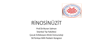rinosinüzit : tanı - Türkiye Milli Pediatri Derneği
