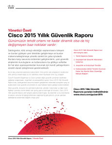 Cisco 2015 Yıllık Güvenlik Raporu