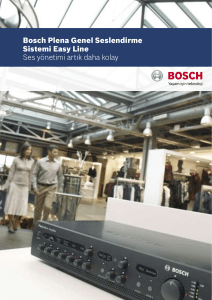 Bosch Plena Genel Seslendirme Sistemi Easy Line Ses