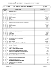 1.4 giderlerin ekonomik sınıflandırılması tablosu