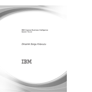 IBM Cognos Business Intelligence Sürüm 10.2.2: Dinamik Sorgu K