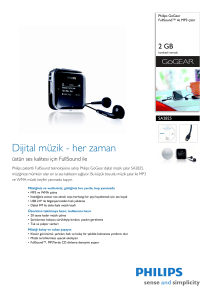 SA2825/02 Philips FullSound™ ile MP3 çalar