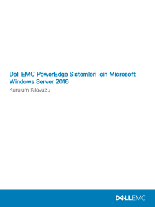 Dell PowerEdge Sistemleri İçin Microsoft Windows Server 2016