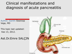 Clinical manifestations and diagnosis of acute pancreatitis