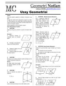 Geometri Notları