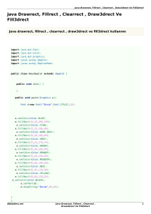 Java Drawrect, Fillrect , Clearrect , Draw3drect Ve Fill3drect
