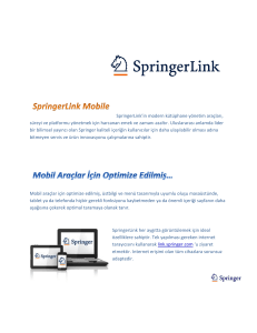 SpringerLink`in modern kütüphane yönetim araçları, süreyi ve