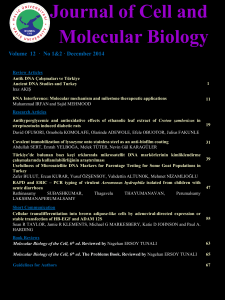 Slayt 1 - Journal of Cell and Molecular Biology