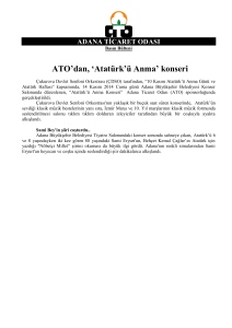 ATO`dan, `Atatürk`ü Anma` konseri