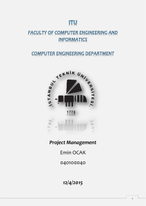 Project Management Emin OCAK 040100040 12/4/2015